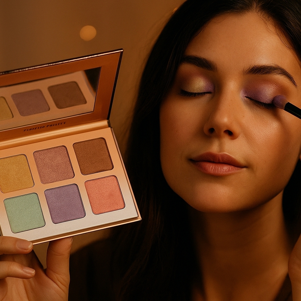 OKALAN Glowing Palette Makeup 6 Colors Case Brown